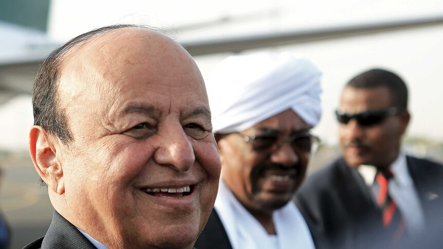 Yemen's president Abd-Rabbu Mansour Hadi