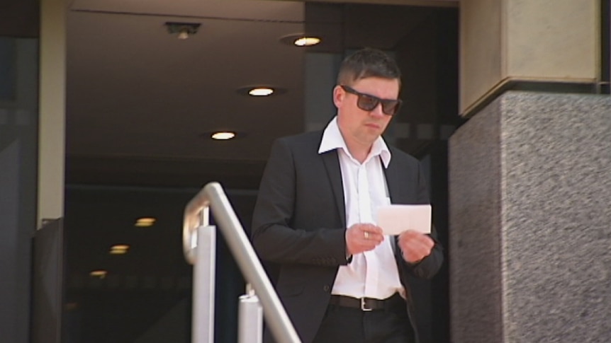 Adam Jose leaves Hobart Magistrates Court
