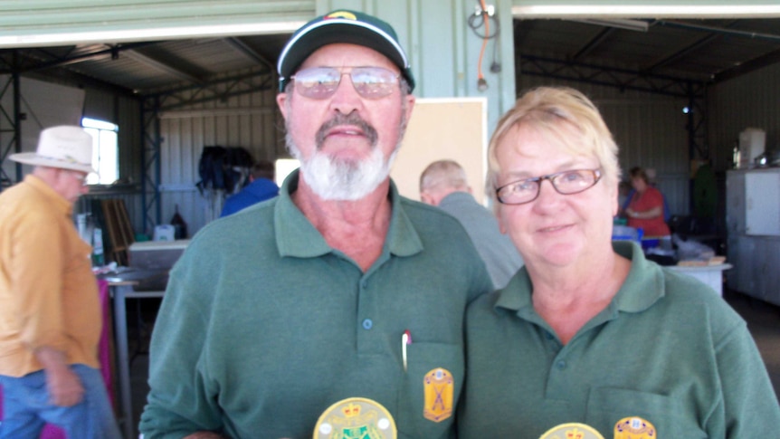 Cairns couple Murray and Liz Wilson at a shooting competition where they won first and second place.