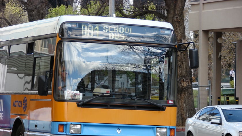 An ACTION bus in Canberra.