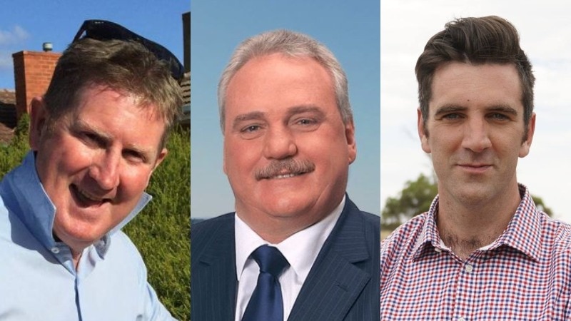 Composite image of SA Liberal MPs Terry Stephens, Adrian Pederick and Fraser Ellis.