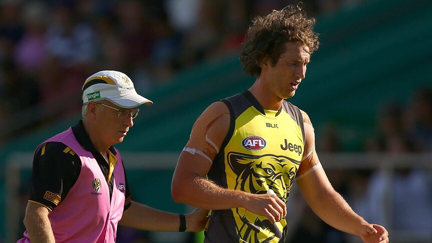 Richmond's Ty Vickery leaves the field