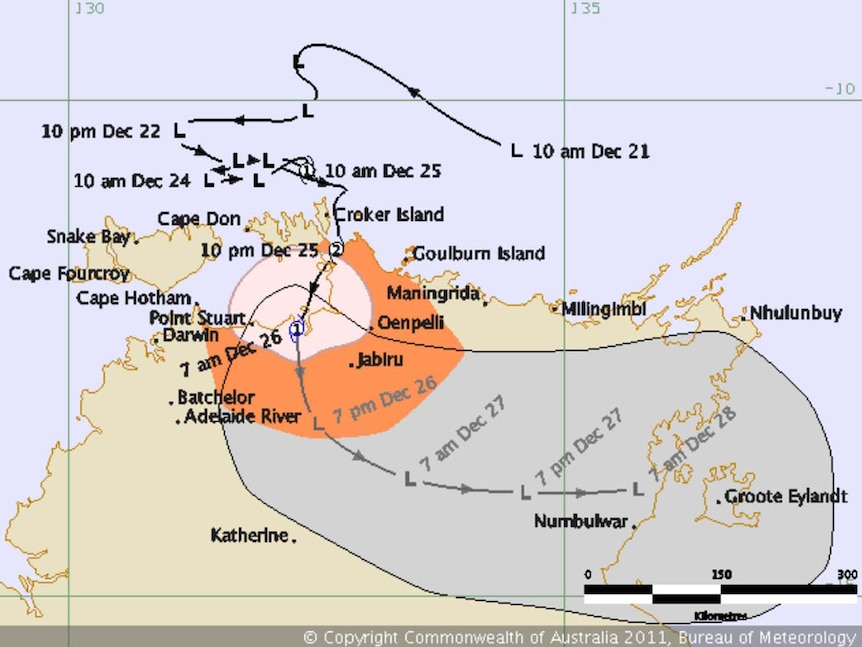 Latest satellite image from the Bureau of Meteorology