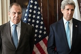 Russian foreign minister Sergei Lavrov and US secretary of state John Kerry
