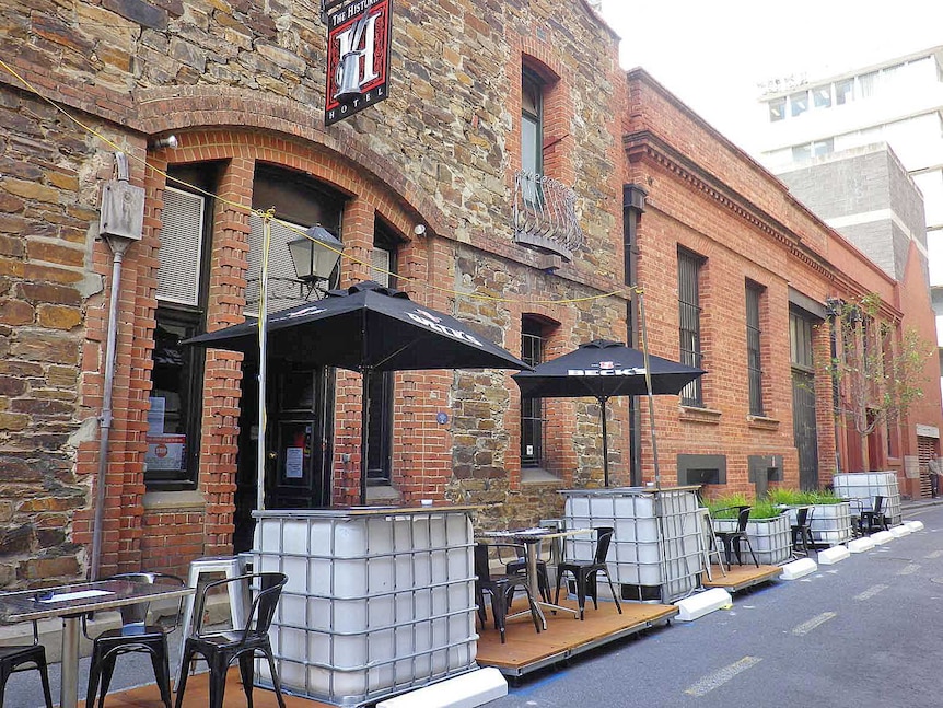 Parklet being tried in Adelaide lane
