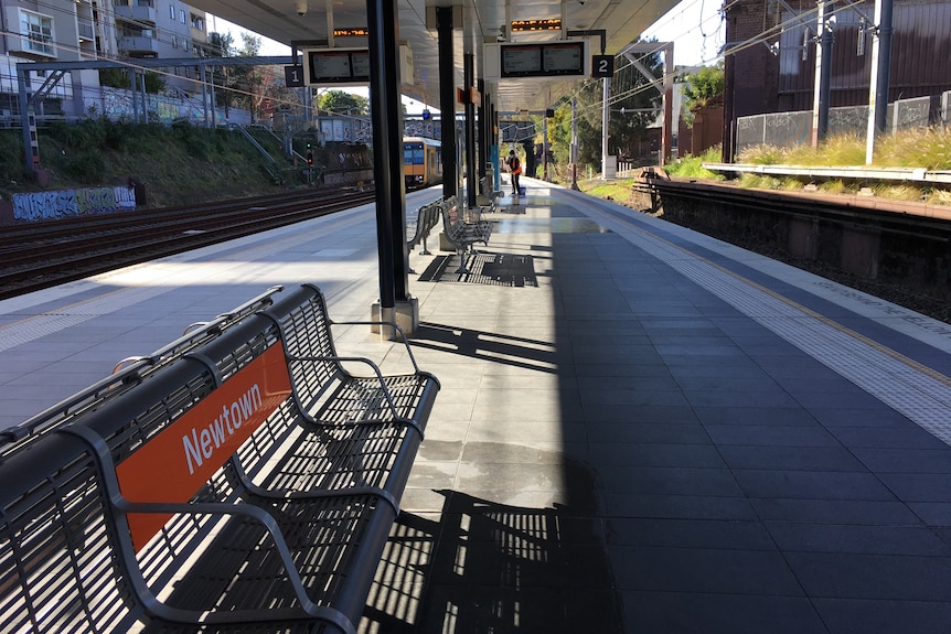 an empty train station