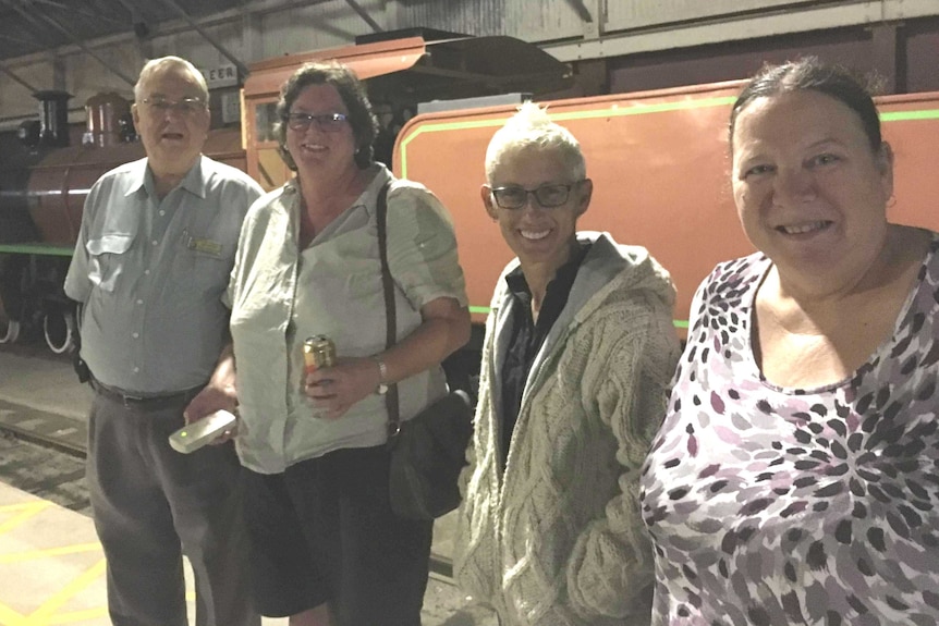 Dennis Sheehan, Laurel Vize, Michelle Cromar and Merrill Fossey at Archer Park Rail Museum