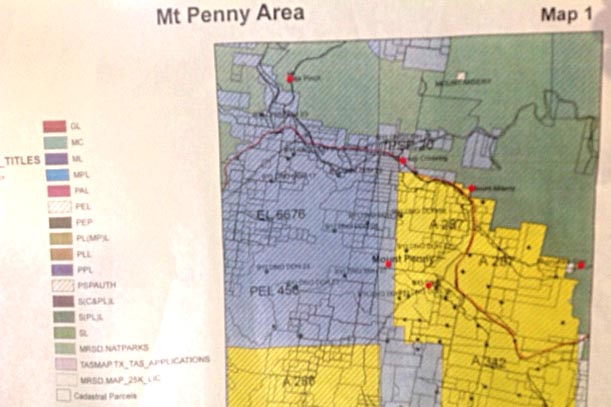 Mt Penny map seized at Obeid office