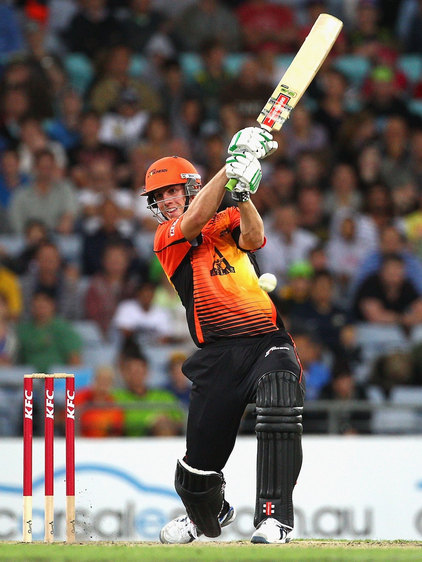 Hot form ... Mitch Marsh hits out against the Thunder (Ryan Pierse: Getty Images)