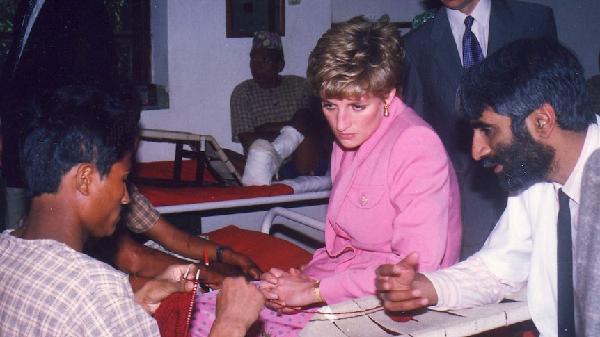 Dr Des Soares with Princess Diana in Nepal.