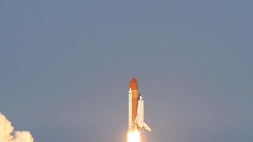 The space shuttle Discovery lifts off from Kennedy Space Centre on its final flight