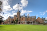 The front of a building at Scotch College in Adelaide