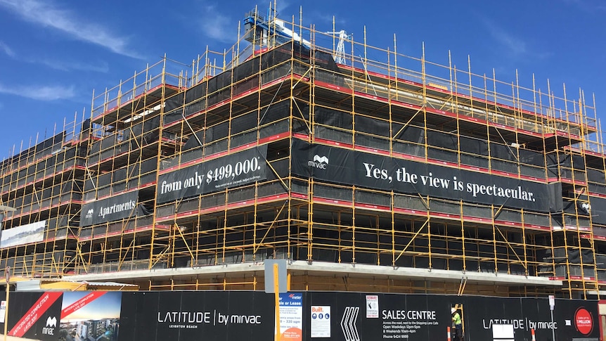 Apartments under construction at Leighton Beach