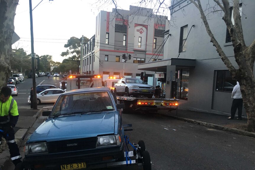 Cars towed in Surry Hills