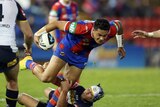 Joey Leilua tramples Johnathan Thurston