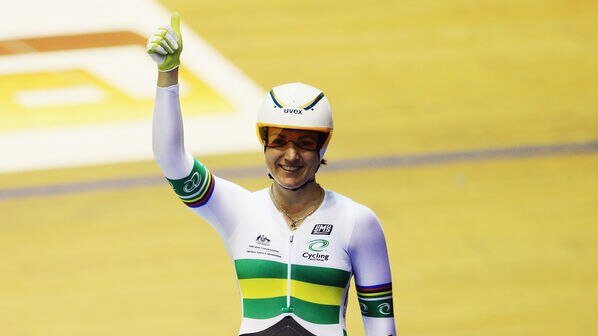 Victorious...Meares beat her rival Pendleton by two-tenths of a second.