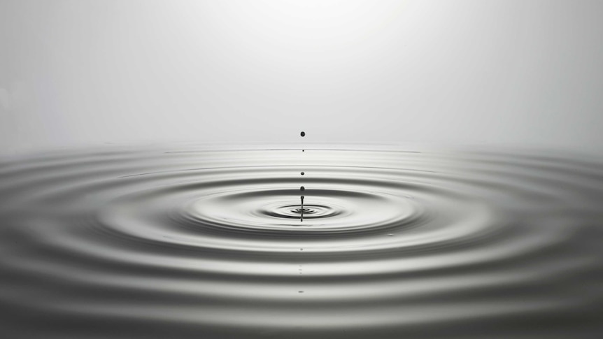 drop of water causes ripples