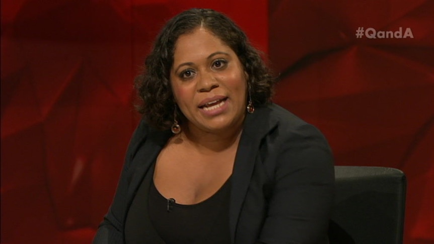 Ms Clanton gave an impassioned plea on ABC TV's Q&A for Indigenous rights