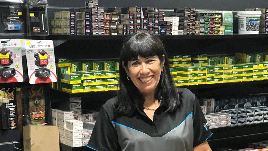 Rae Fletcher at her camping store in Emerald, Queensland.