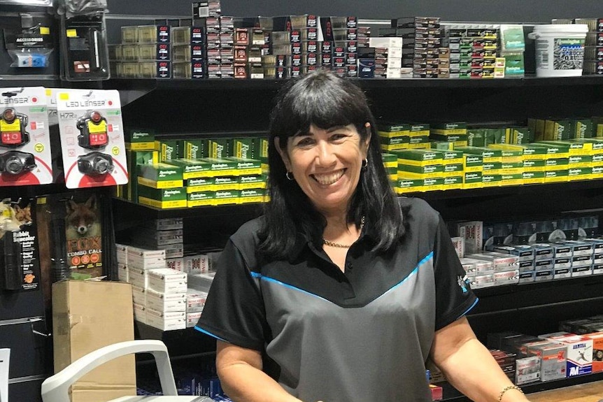 Rae Fletcher at her camping store in Emerald, Queensland.