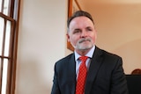 Labor leader David O'Byrne profile in the Labor leader's office