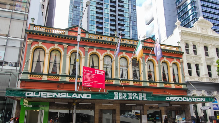 The Queensland Irish Club on Elizabeth Street in Brisbane's CBD.