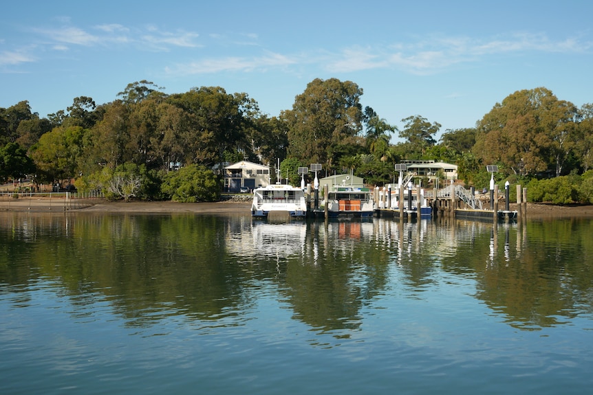 Boats in the river at Moreton Bay