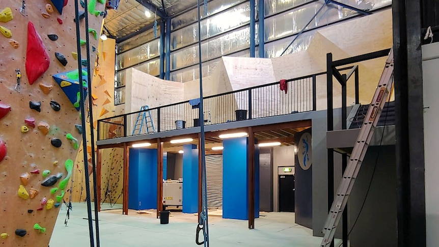 A climbing gym