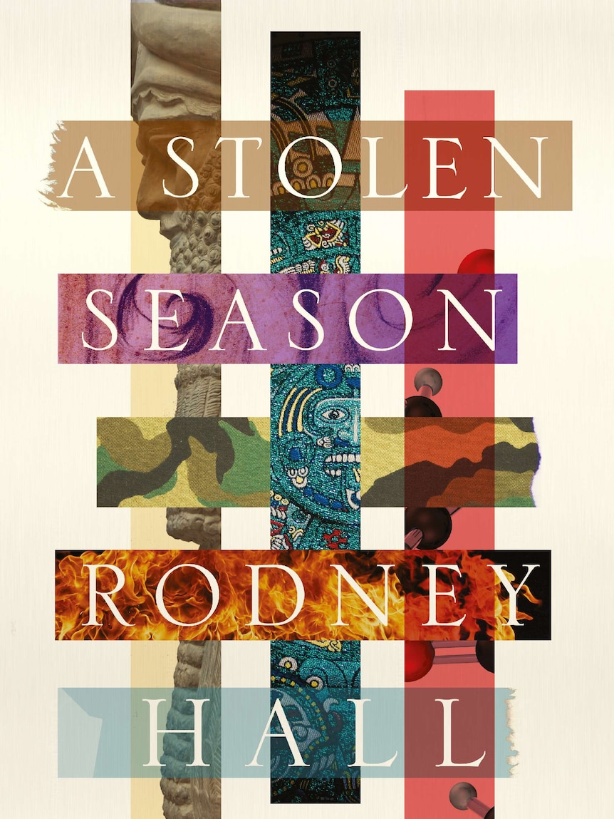 The book cover shows fragmented imagery.