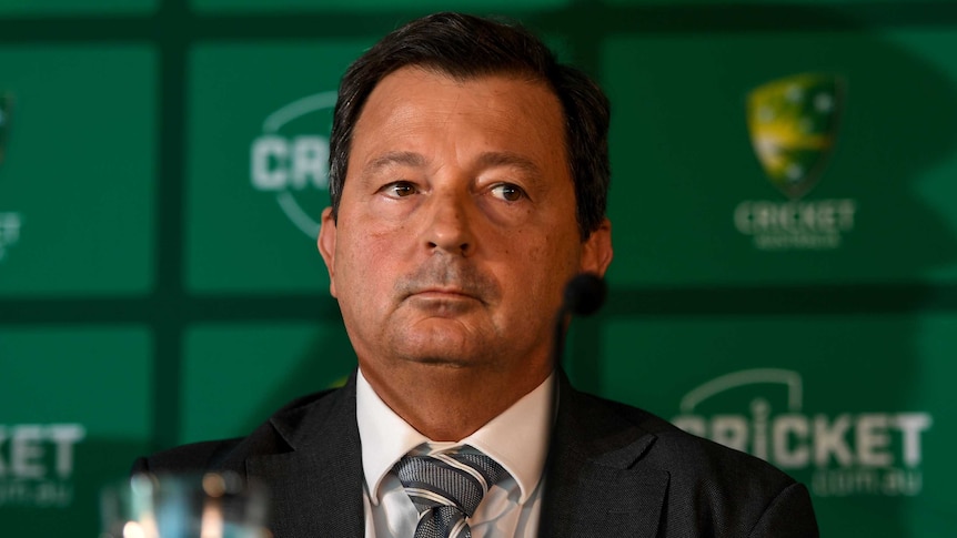Cricket Australia chairman David Peever during a media conference in Melbourne.