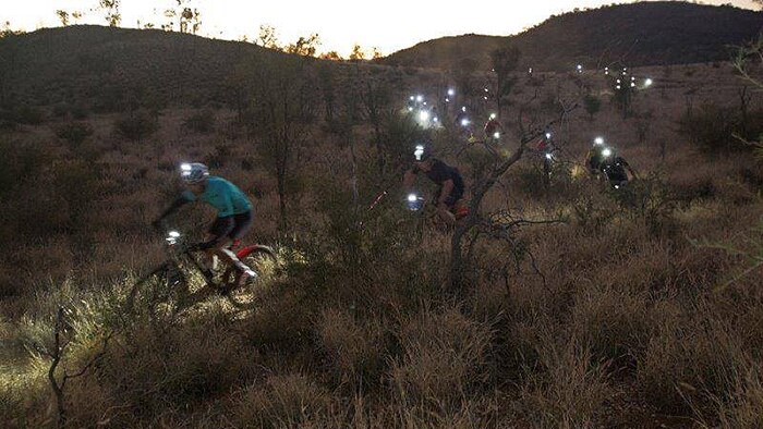 Riders during the 2016 Rapid Ascent mountain biking event in Alice Springs.