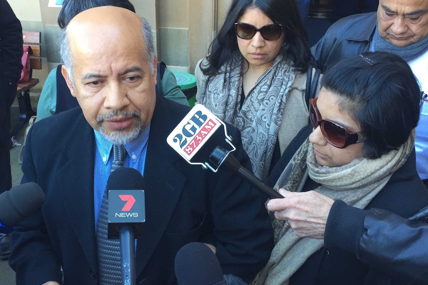 Marcela Castaneda's father speaks outside court