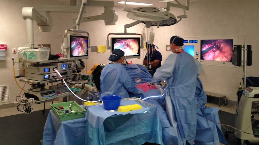 iSuite technology in a theatre at Canberra's Calvary John James Private Hospital.