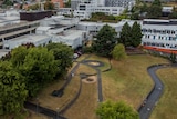 Drone shot of Launceston General Hospital.