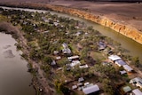 An aerial image of the River Murray.