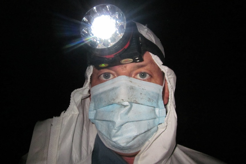 Professor Edward Holmes sampling bats in China 2013