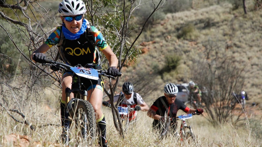 Riders at the 2016 Redback mountain bike event, Alice Springs.