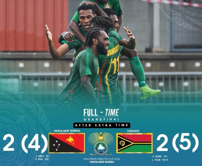 Vanuatu Men's tim winim MSG Cup 2025 (FB poto: MSG PM's Cup 2025)