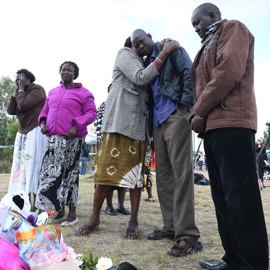 The South Sudanese community mourn the loss of three children when a car they were in ploughed into a Wyndham Vale lake.