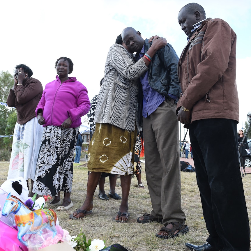 The South Sudanese community mourn the loss of three children when a car they were in ploughed into a Wyndham Vale lake.