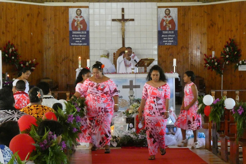 Funeral procession for Fa'auuga