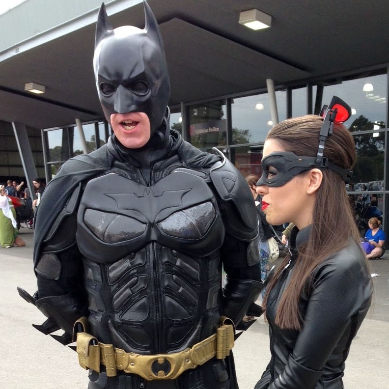 Batman and companion at the Armageddon Expo