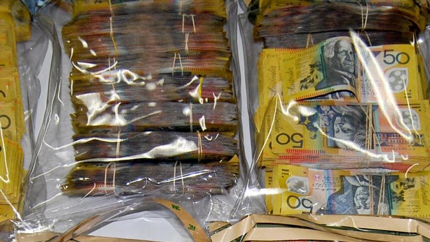 Money seized by NSW Police as part of a drug operation across Sydney
