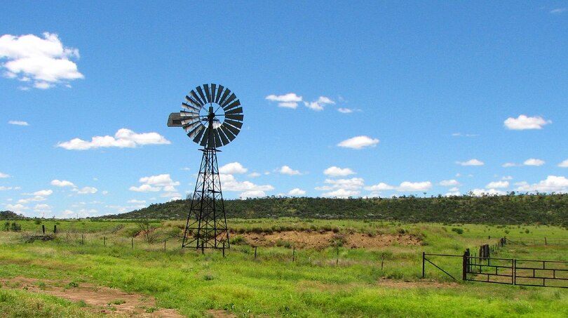 A windmill on Flinders highway north Queensland.