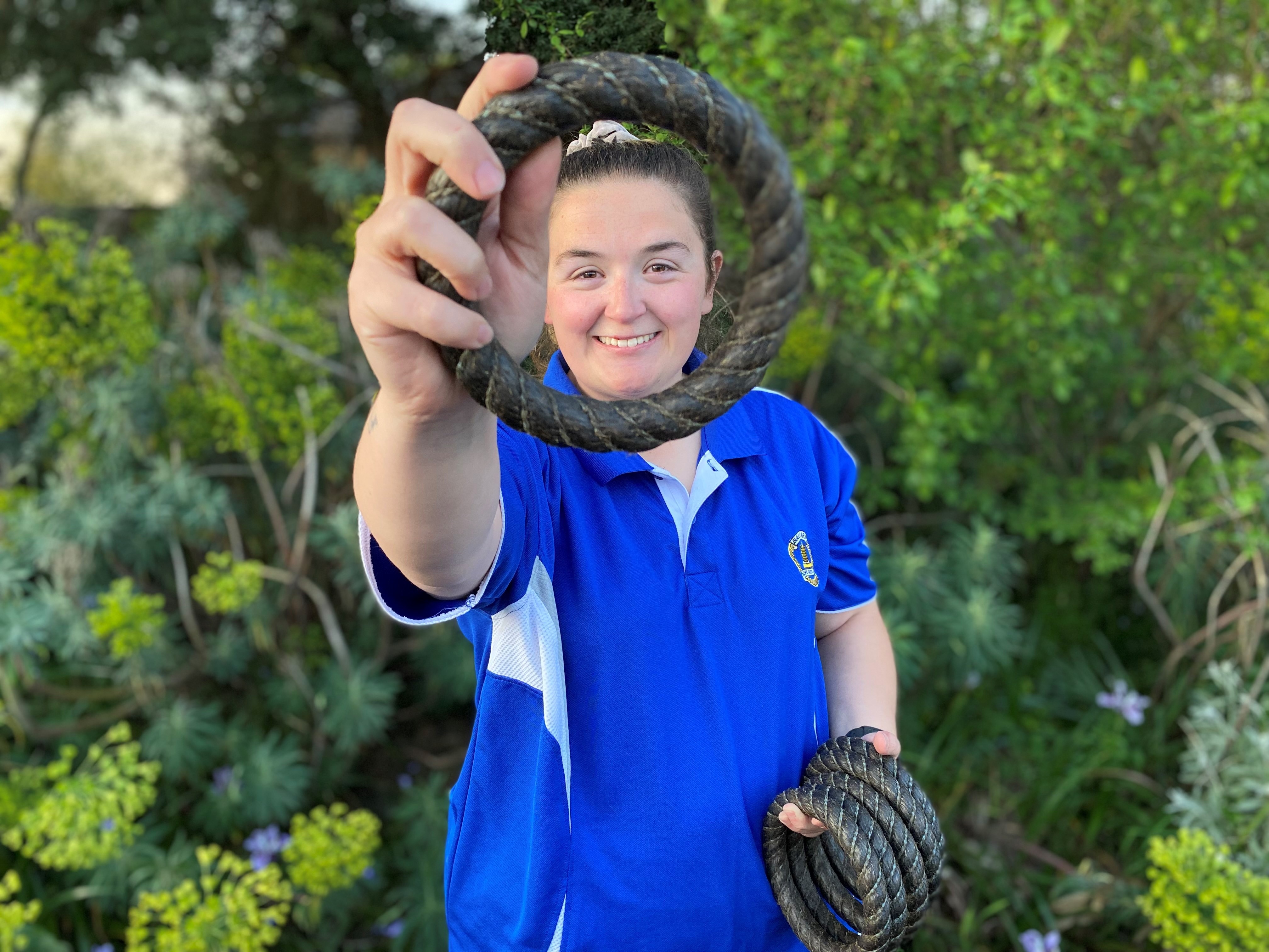 Sam Harbridge with Quoits Secretary of Australian Quoits Association
