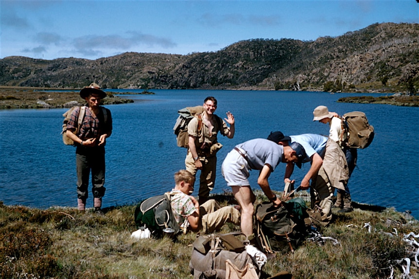 A Launceston Walking Club trip to the Walls of Jerusalem in the 1950's.