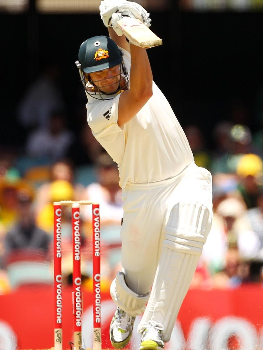 Shane Watson drives the ball