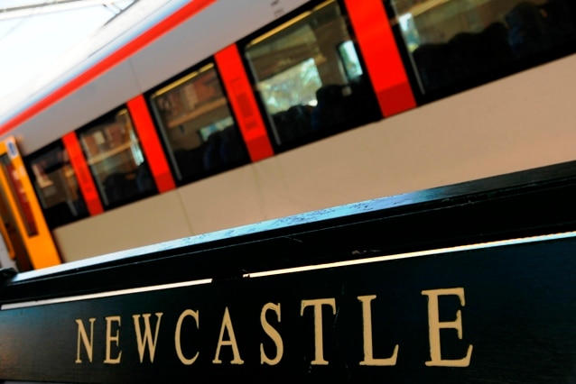 Newcastle train station, heavy rail line generic