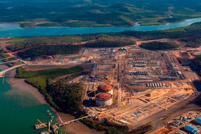 Areial shot of the Curtis Island LNG plant
