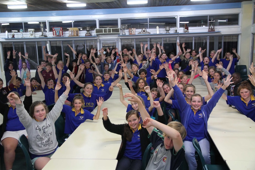 64 year six students from the Emmanuel Catholic Primary School in Longreach.